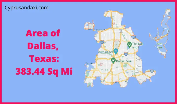 Area of Dallas compared to France