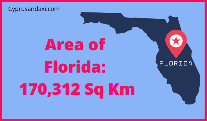 Area of Florida compared to Majorca
