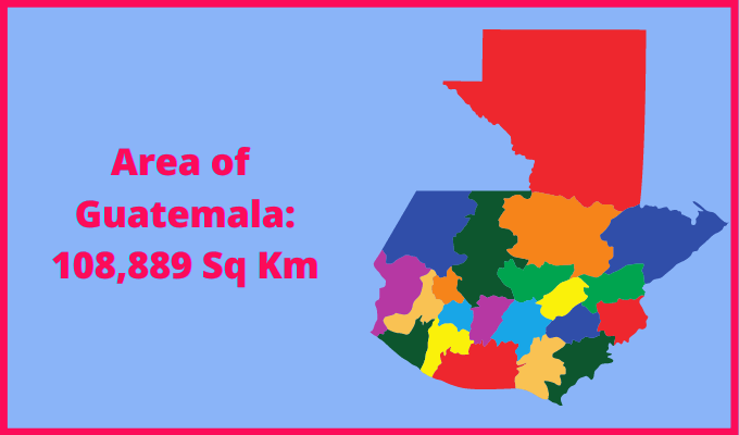 Area of Guatemala compared to Majorca