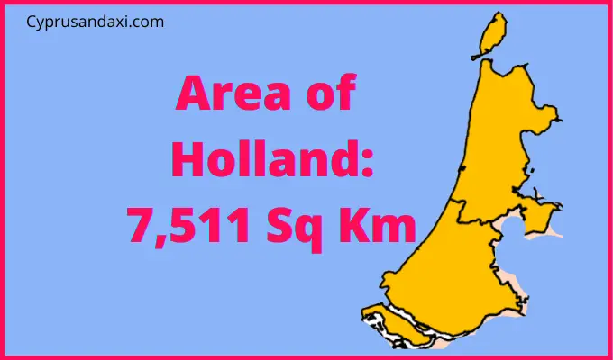 Area of Holland compared to Corsica