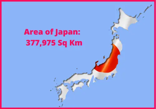 Area of Japan compared to Spain