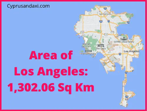 Area of Los Angeles compared to Corsica