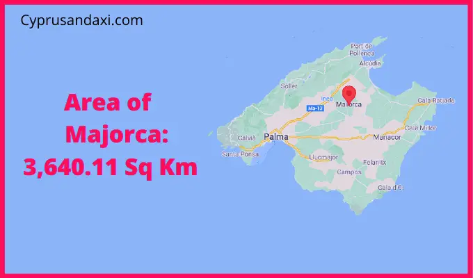 Area of Majorca compared to London