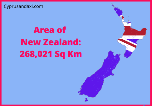 Area of New Zealand compared to France
