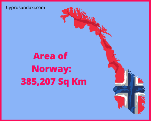 Area of Norway compared to Corsica