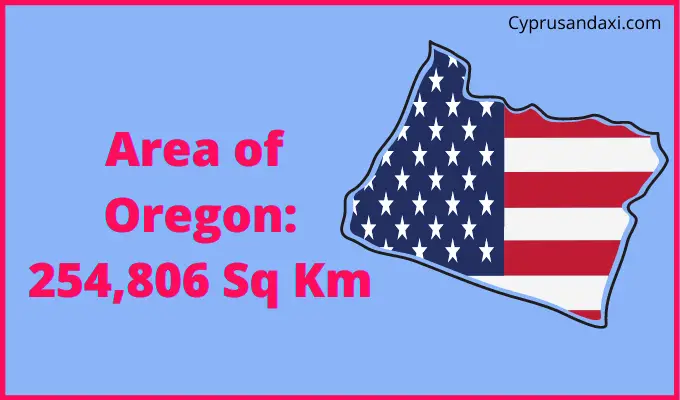Area of Oregon compared to Spain