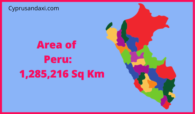 Area of Peru compared to Majorca