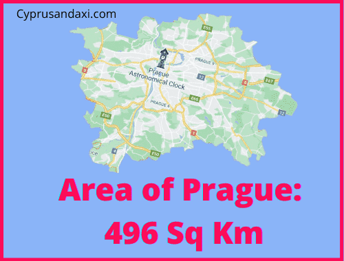 Area of Prague compared to Corsica