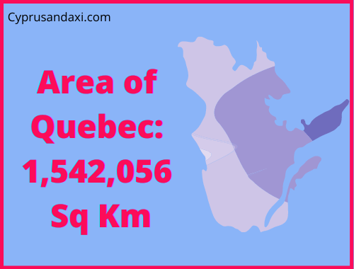 Area of Quebec compared to Spain