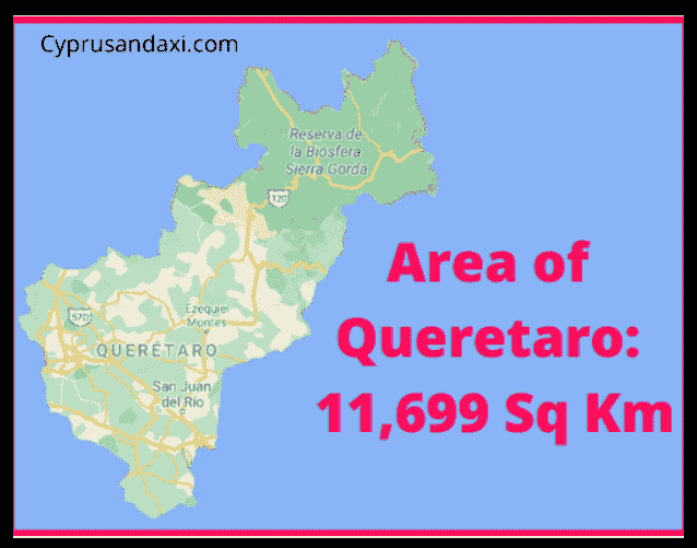Area of Queretaro compared to Corsica