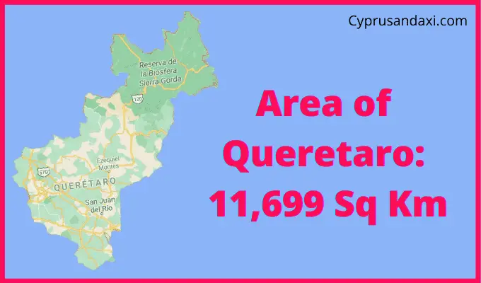 Area of Queretaro compared to Majorca