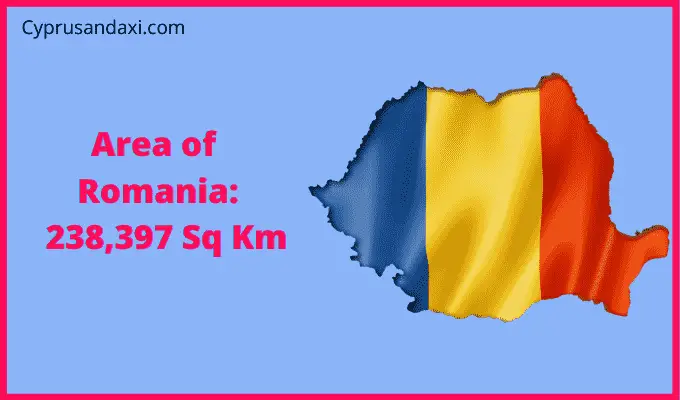 Area of Romania compared to Spain