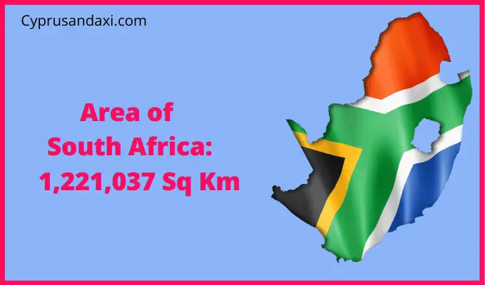 Area of South Africa compared to France