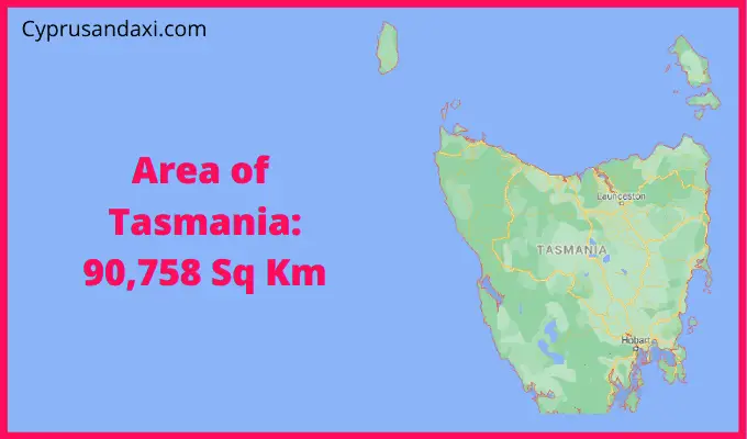 Area of Tasmania compared to France