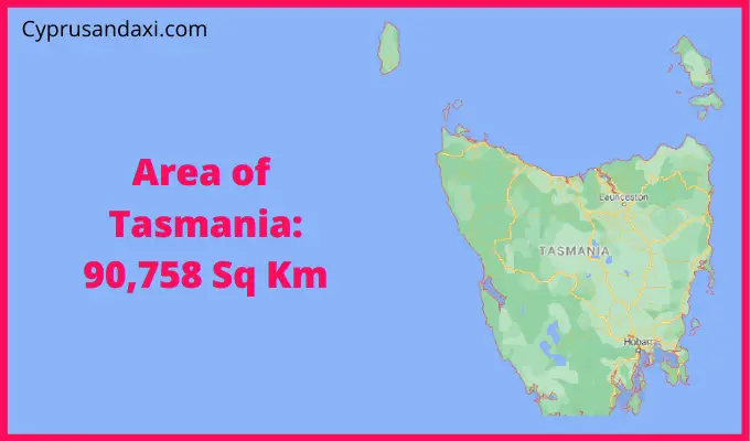 Area of Tasmania compared to Majorca