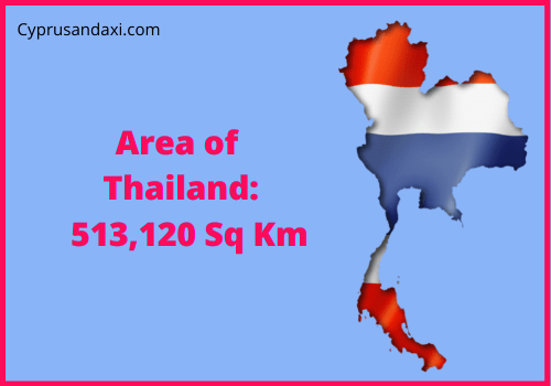 Area of Thailand compared to Corsica