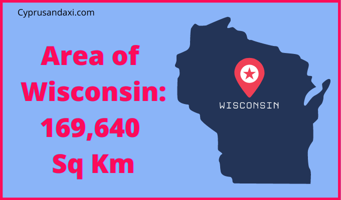 Area of Wisconsin compared to France