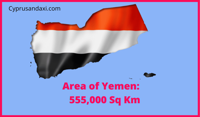 Area of Yemen compared to Corsica