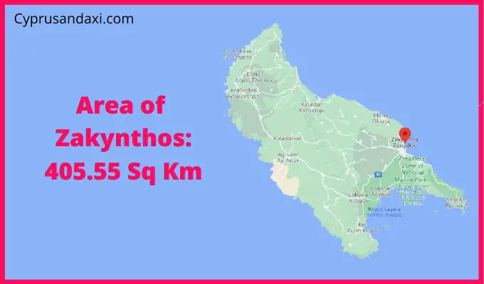Area of Zakynthos compared to France