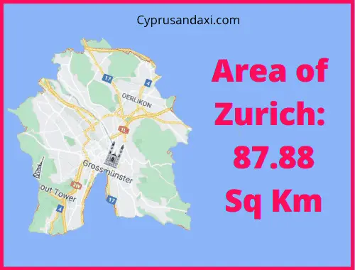 Area of Zurich compared to Corsica
