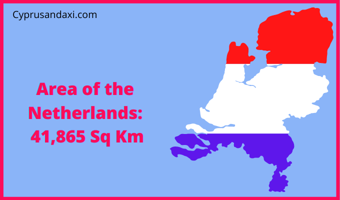 Area of the Netherlands compared to France