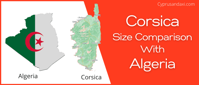 Is Corsica bigger than Algeria