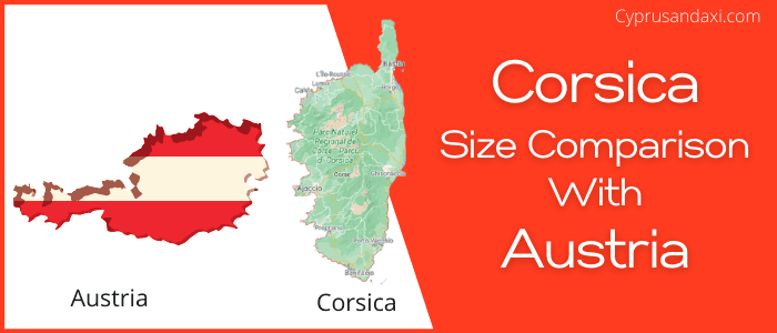 Is Corsica bigger than Austria