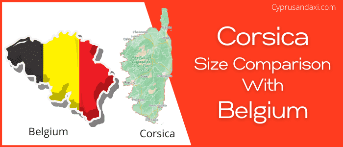 Is Corsica bigger than Belgium