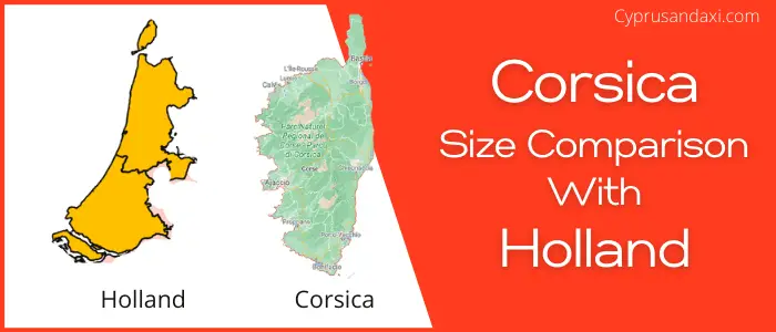 Is Corsica bigger than Holland