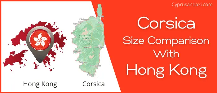 Is Corsica bigger than Hong Kong