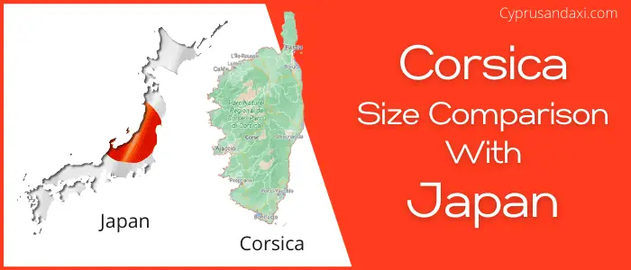 Is Corsica bigger than Japan