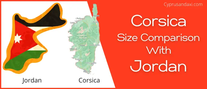 Is Corsica bigger than Jordan