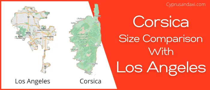 Is Corsica bigger than Los Angeles