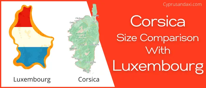 Is Corsica bigger than Luxembourg