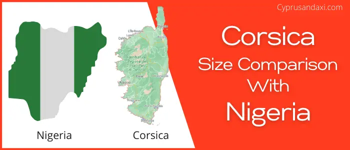 Is Corsica bigger than Nigeria