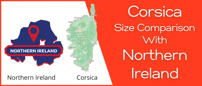 Is Corsica bigger than Northern Ireland