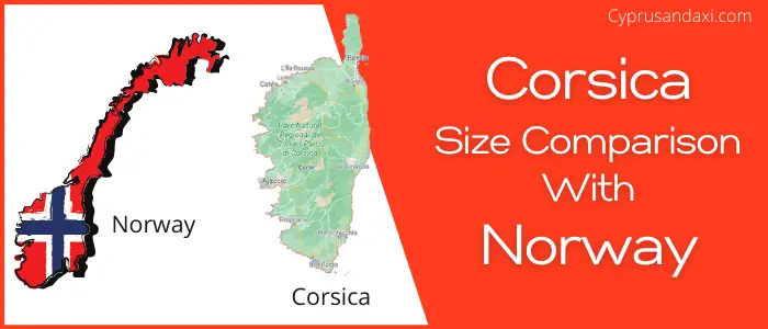 Is Corsica bigger than Norway