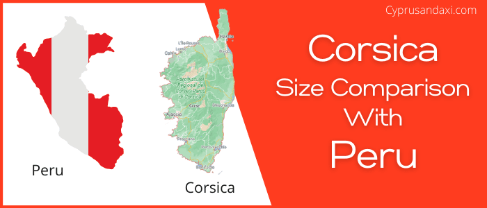 Is Corsica bigger than Peru
