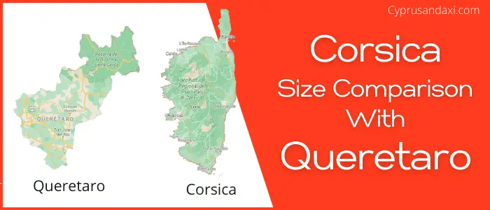 Is Corsica bigger than Queretaro