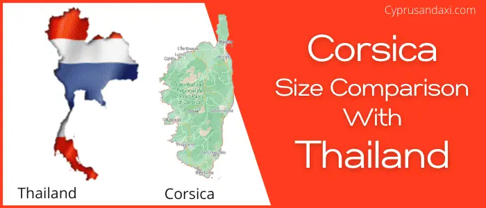 Is Corsica bigger than Thailand