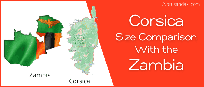 Is Corsica bigger than Zambia