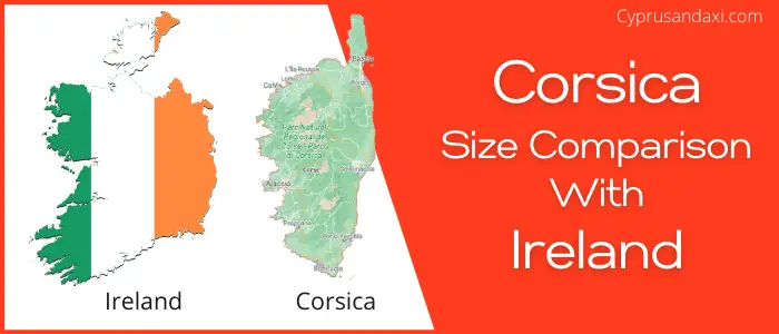 Is Corsica bigger than the Republic of Ireland