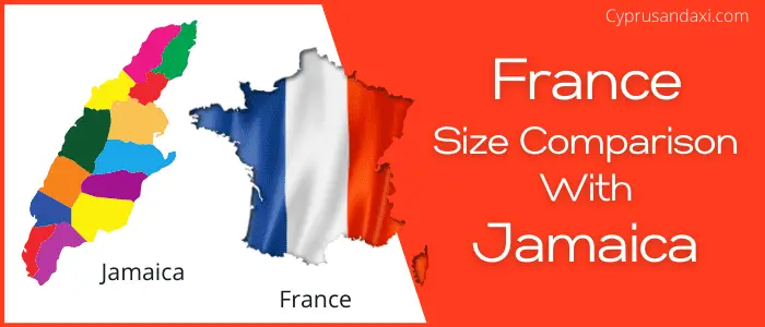 Is France bigger than Jamaica