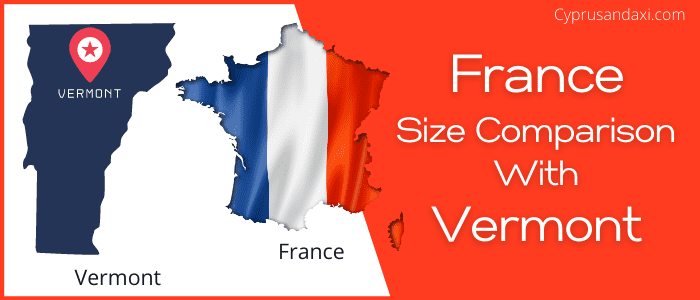 Is France bigger than Vermont