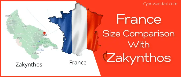 Is France bigger than Zakynthos