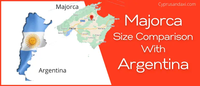 Is Majorca bigger than Argentina