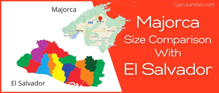 Is Majorca bigger than El Salvador