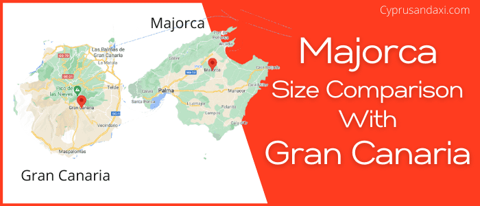 Is Majorca bigger than Gran Canaria