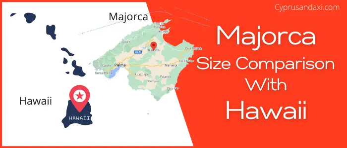 Is Majorca bigger than Hawaii