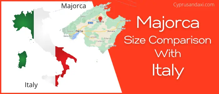 Is Majorca bigger than Italy
